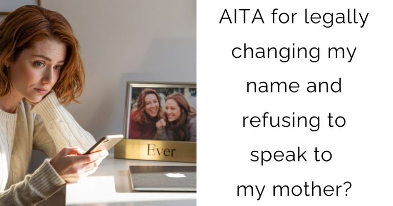 AITA for legally changing my name and refusing to speak to my mother?