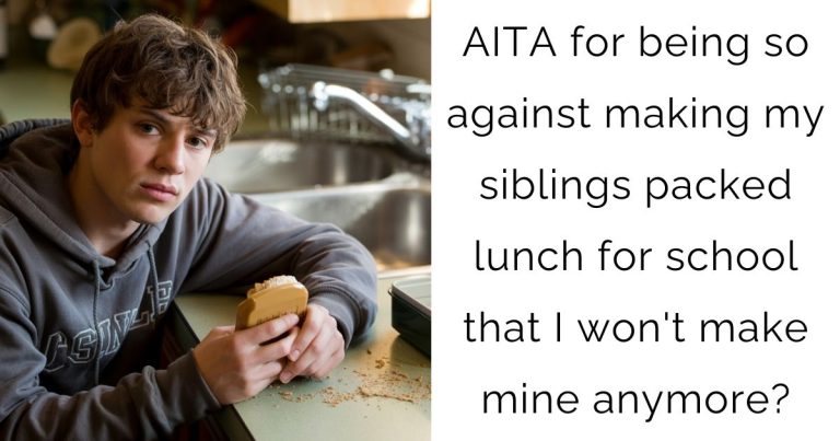 AITA for being so against making my siblings packed lunch for school that I won’t make mine anymore?