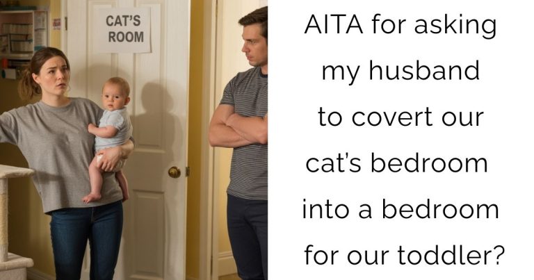 AITA for asking my husband to covert our cat’s bedroom into a bedroom for our toddler?