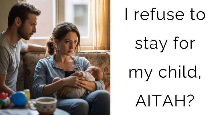 I refuse to stay for my child, AITAH?