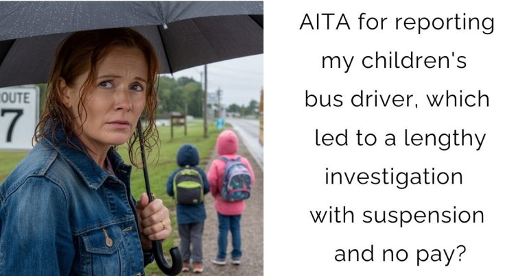 AITA for reporting my children’s bus driver, which led to a lengthy investigation with suspension and no pay?