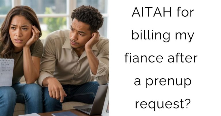 AITAH for billing my fiance after a prenup request?