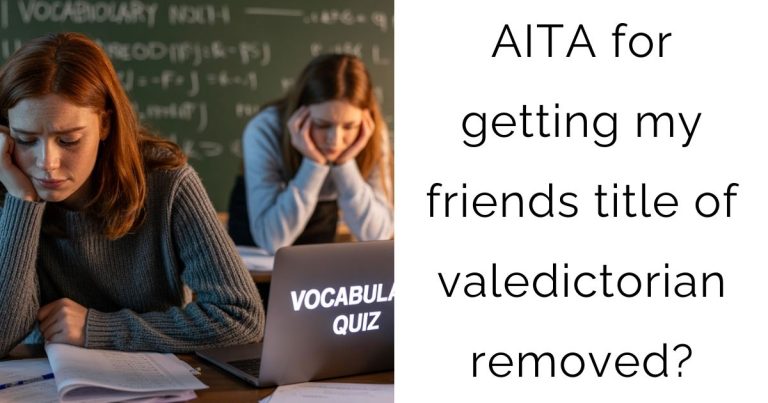 AITA for getting my friends title of valedictorian removed?