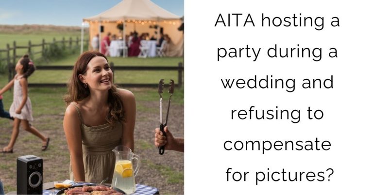 AITA hosting a party during a wedding and refusing to compensate for pictures?