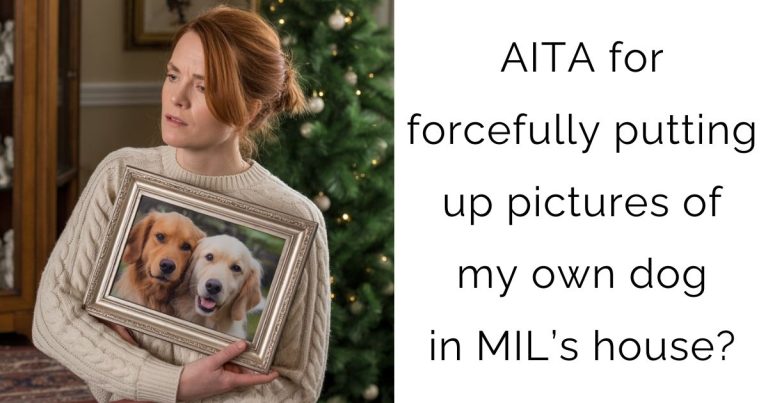 AITA for forcefully putting up pictures of my own dog in MIL’s house?