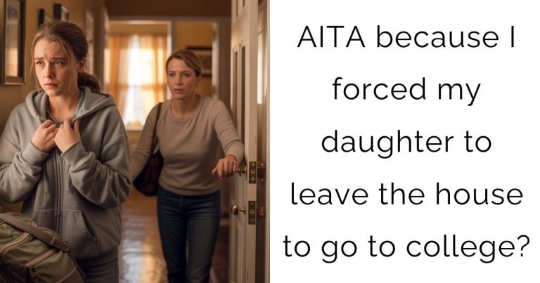 AITA because I forced my daughter to leave the house to go to college?