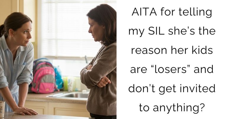 AITA for telling my SIL she’s the reason her kids are “losers” and don’t get invited to anything?