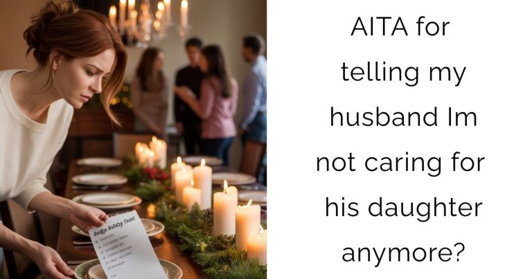 AITA for telling my husband Im not caring for his daughter anymore?