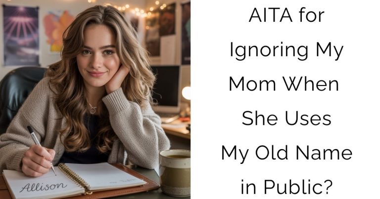 AITA for Ignoring My Mom When She Uses My Old Name in Public?