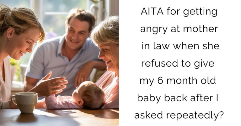 AITA for getting angry at mother in law when she refused to give my 6 month old baby back after I asked repeatedly?