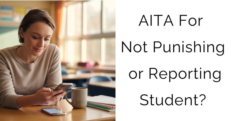 AITA For Not Punishing or Reporting Student?