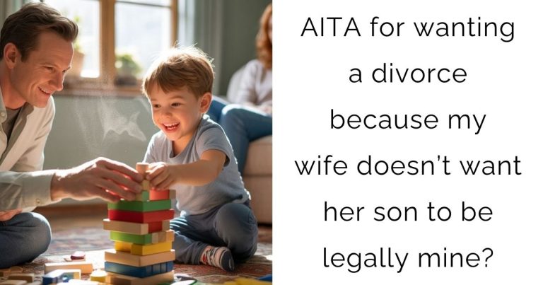 AITA for wanting a divorce because my wife doesn’t want her son to be legally mine?