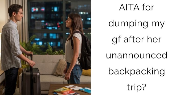 AITA for dumping my gf after her unannounced backpacking trip?
