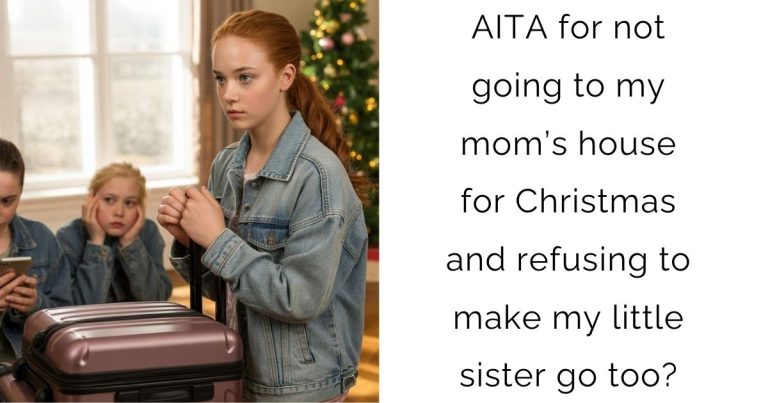 AITA for not going to my mom’s house for Christmas and refusing to make my little sister go too?
