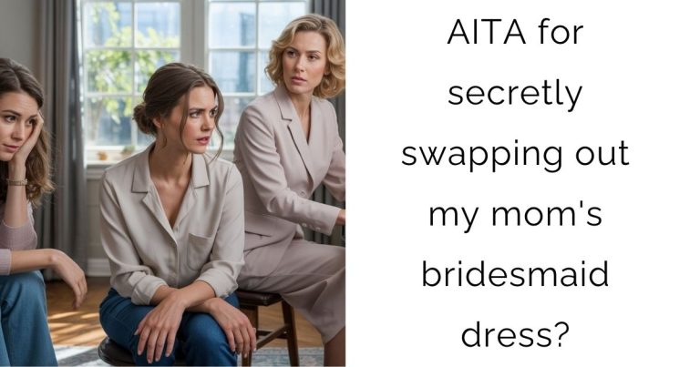 AITA for secretly swapping out my mom’s bridesmaid dress?