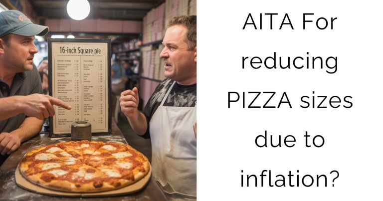 AITA For reducing PIZZA sizes due to inflation?