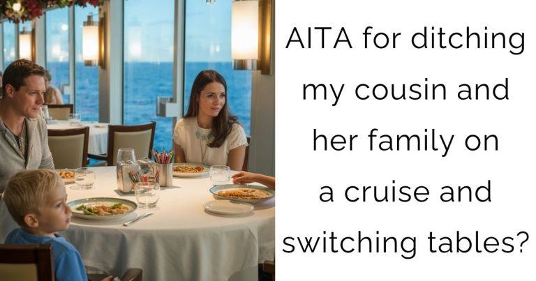 AITA for ditching my cousin and her family on a cruise and switching tables?