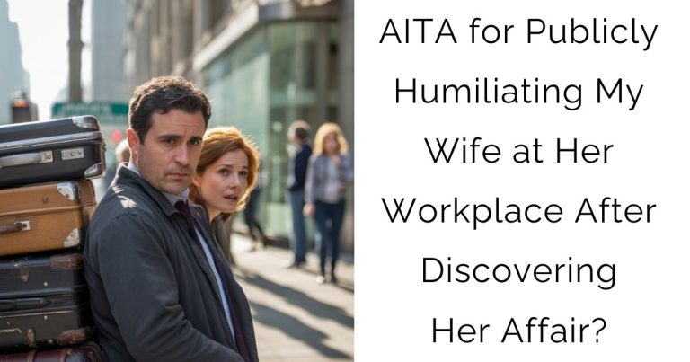 AITA for Publicly Humiliating My Wife at Her Workplace After Discovering Her Affair?