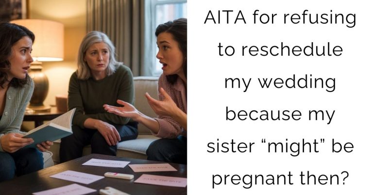 AITA for refusing to reschedule my wedding because my sister “might” be pregnant then?