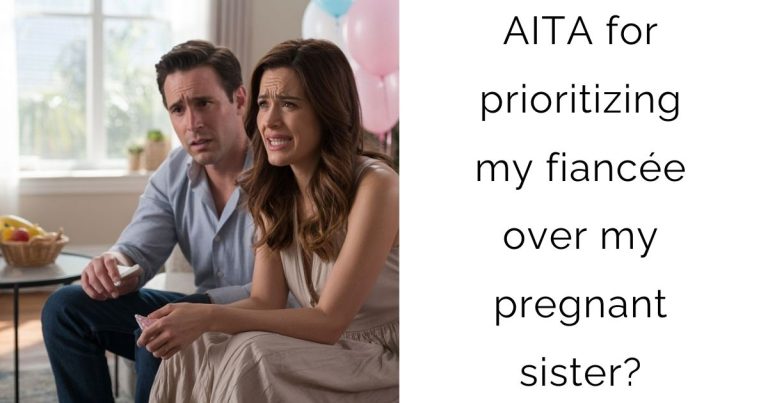 AITA for prioritizing my fiancée over my pregnant sister?