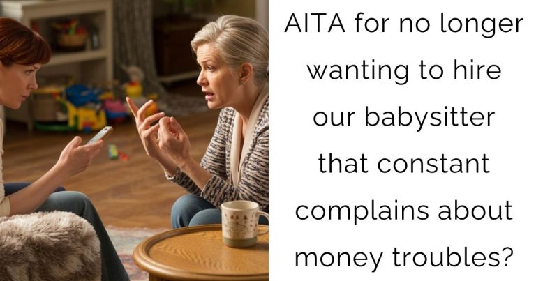 AITA for no longer wanting to hire our babysitter that constant complains about money troubles?