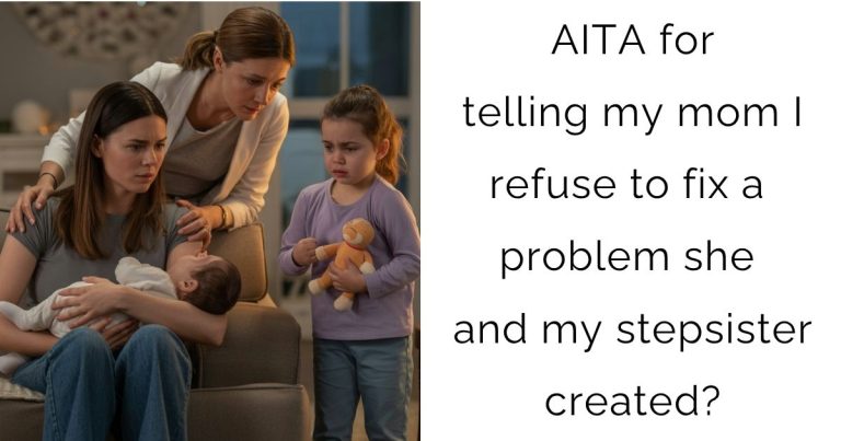 AITA for telling my mom I refuse to fix a problem she and my stepsister created?