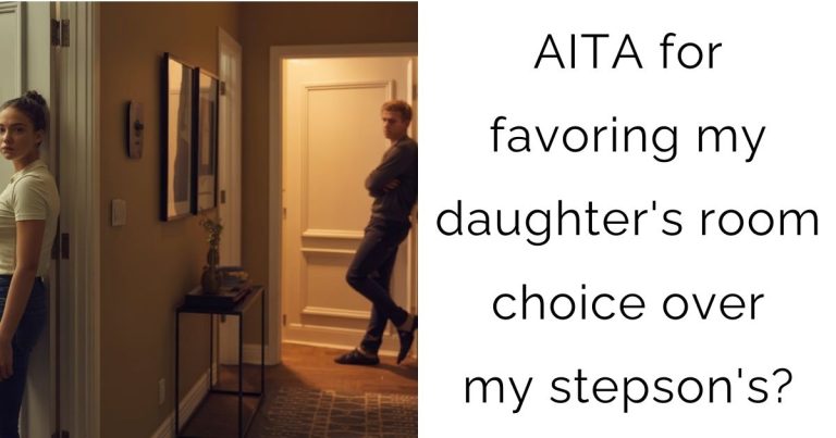 AITA for favoring my daughter’s room choice over my stepson’s?