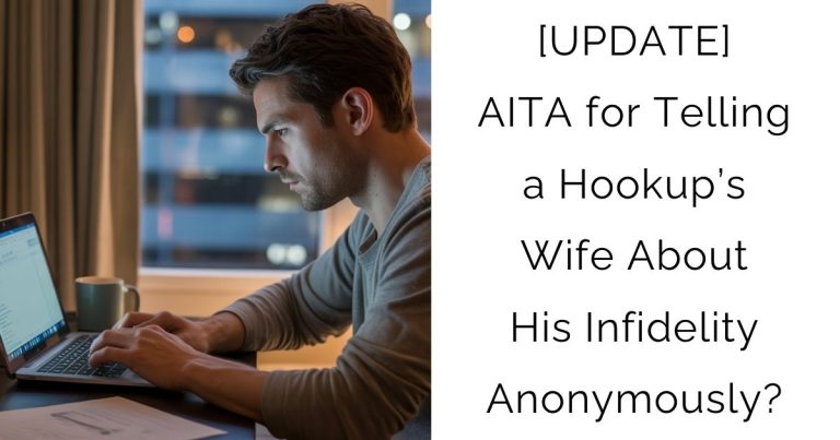 [UPDATE] AITA for Telling a Hookup’s Wife About His Infidelity Anonymously?