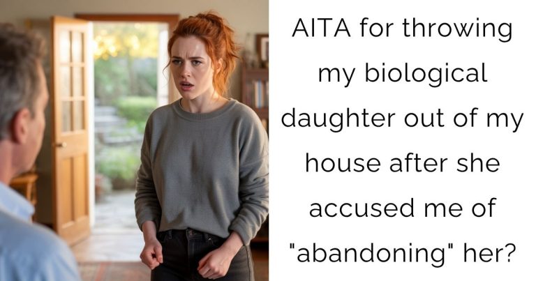 AITA for throwing my biological daughter out of my house after she accused me of “abandoning” her?