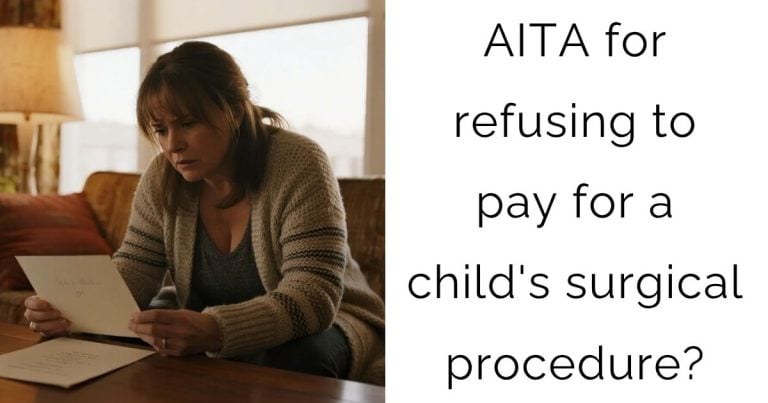 AITA for refusing to pay for a child’s surgical procedure?
