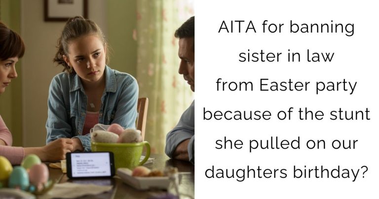 AITA for banning sister in law from Easter party because of the stunt she pulled on our daughters birthday?