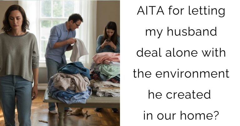 AITA for letting my husband deal alone with the environment he created in our home?