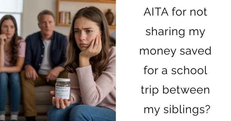 AITA for not sharing my money saved for a school trip between my siblings?