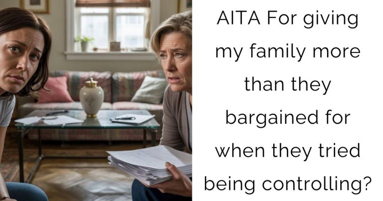 AITA For giving my family more than they bargained for when they tried being controlling?