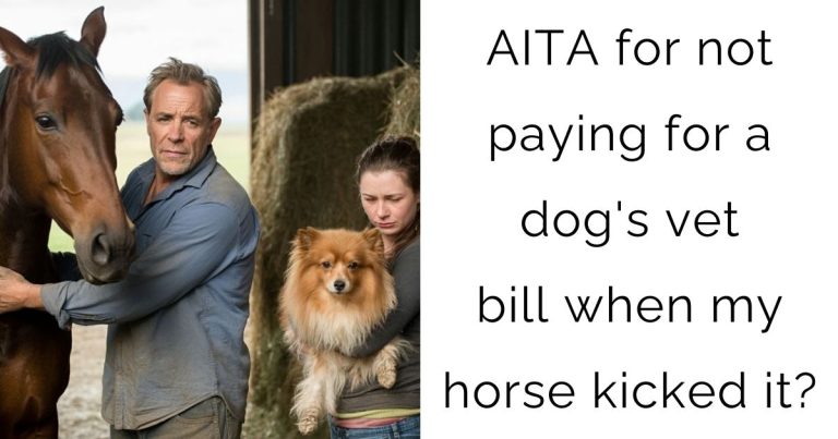 AITA for not paying for a dog’s vet bill when my horse kicked it?