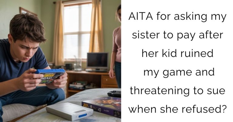 AITA for asking my sister to pay after her kid ruined my game and threatening to sue when she refused?