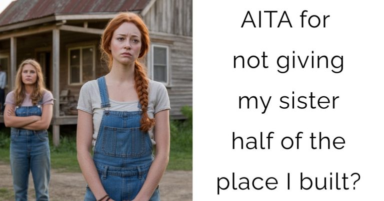 AITA for not giving my sister half of the place I built?