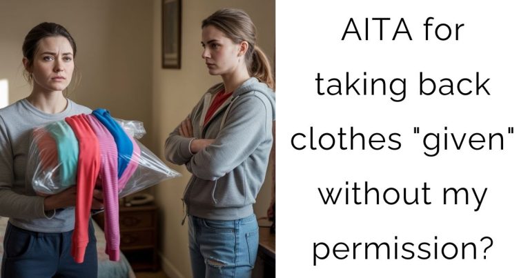 AITA for taking back clothes “given” without my permission?