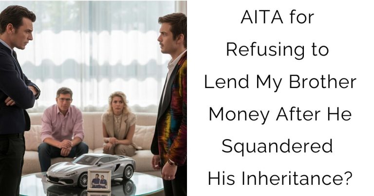 AITA for Refusing to Lend My Brother Money After He Squandered His Inheritance?