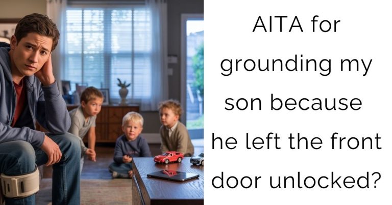 AITA for grounding my son because he left the front door unlocked?