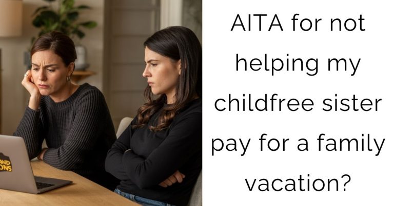 AITA for not helping my childfree sister pay for a family vacation?