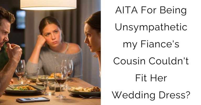AITA For Being Unsympathetic my Fiance’s Cousin Couldn’t Fit Her Wedding Dress?