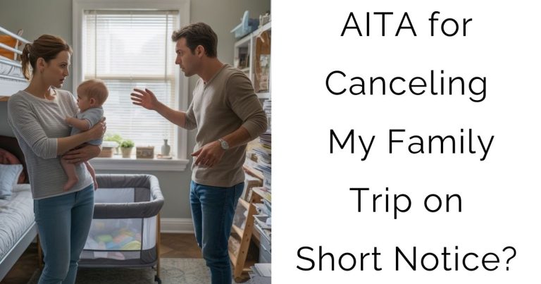 AITA for Canceling My Family Trip on Short Notice?