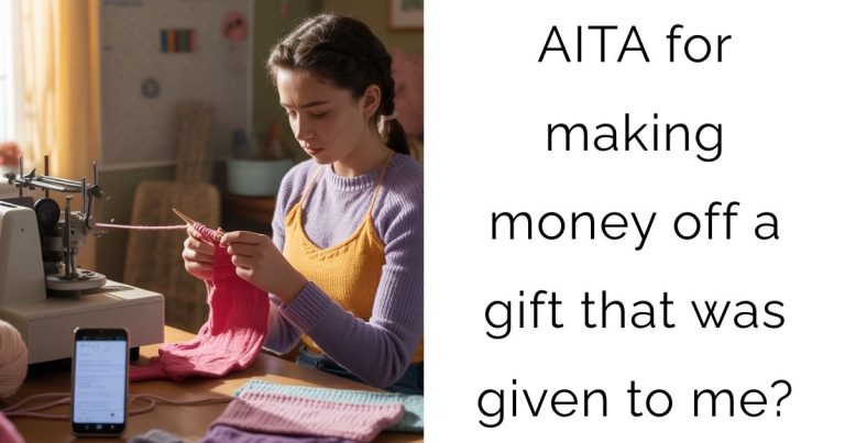AITA for making money off a gift that was given to me?