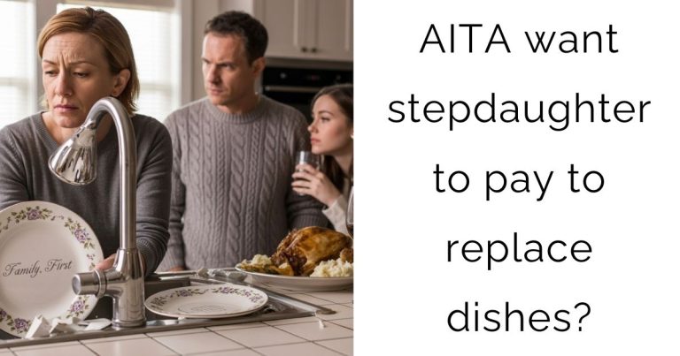 AITA want stepdaughter to pay to replace dishes?
