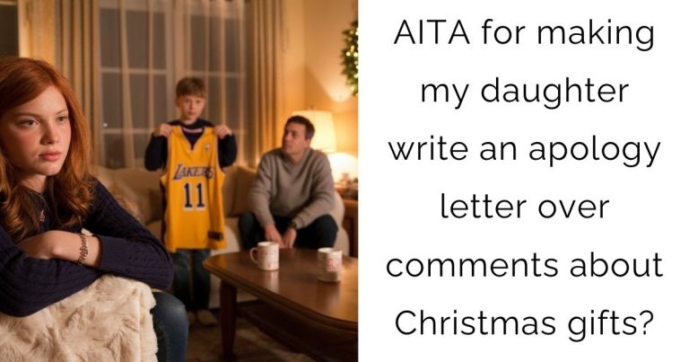 AITA for making my daughter write an apology letter over comments about Christmas gifts?