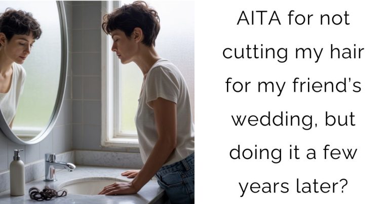 AITA for not cutting my hair for my friend’s wedding, but doing it a few years later?
