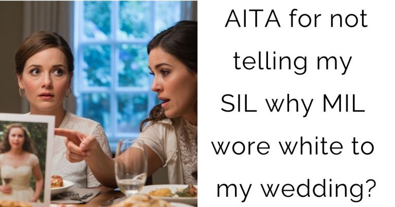 AITA for not telling my SIL why MIL wore white to my wedding?