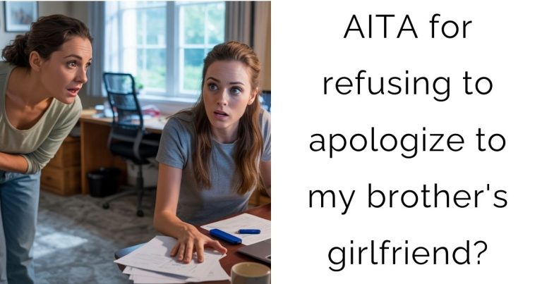 AITA for refusing to apologize to my brother’s girlfriend?