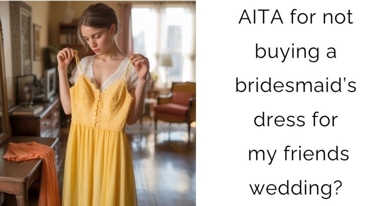 AITA for not buying a bridesmaid’s dress for my friends wedding?
